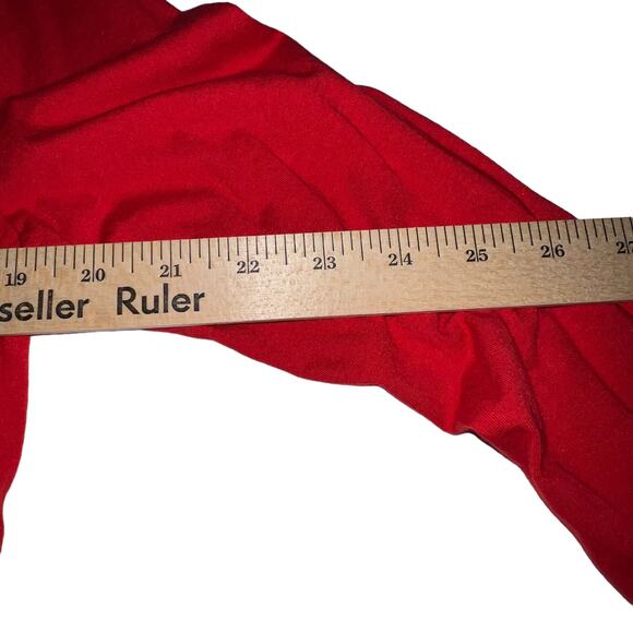 Women's Open Front Red Sweater Size Medium Liz Claiborne - Picture 7 of 7